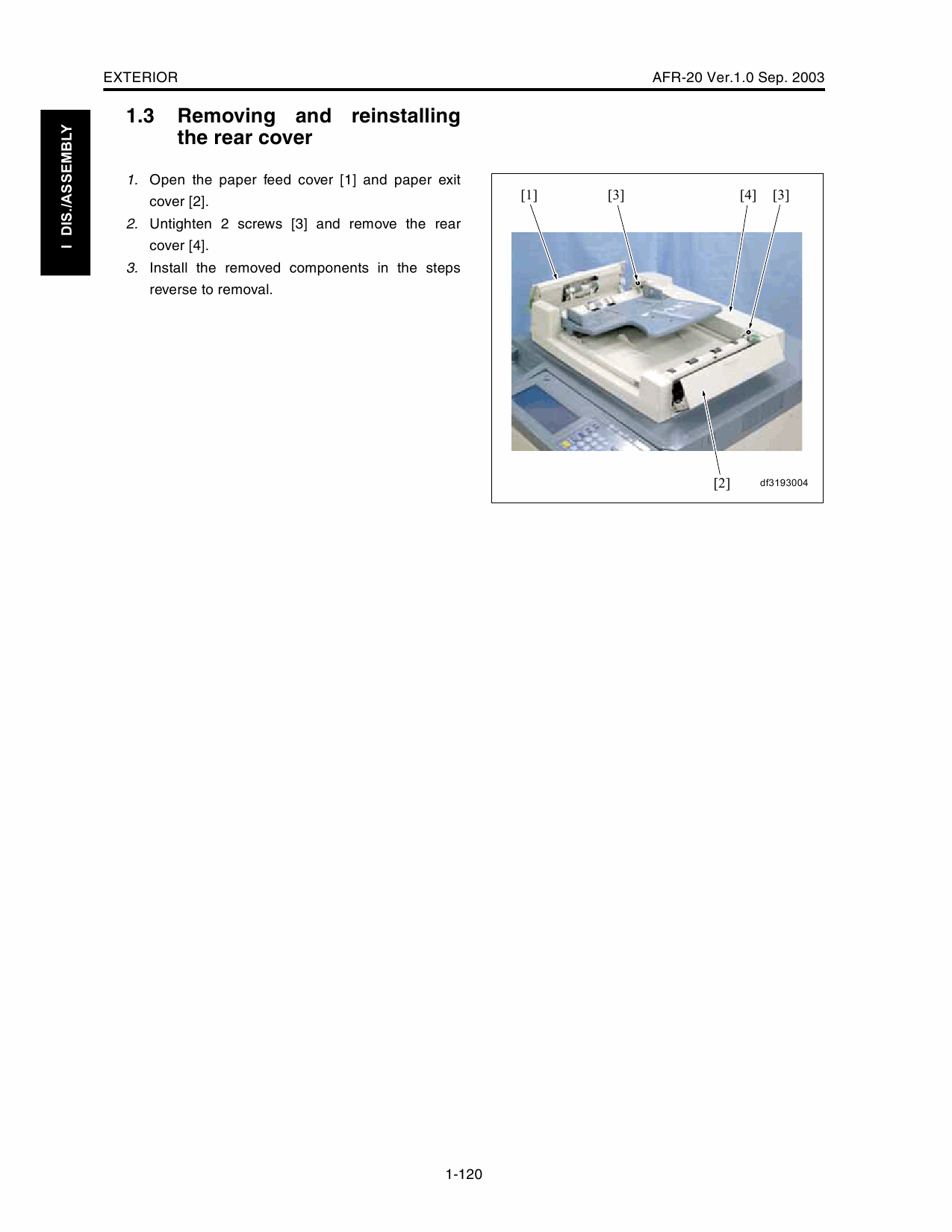 Konica-Minolta MINOLTA CF5001 FIELD-SERVICE Service Manual-4